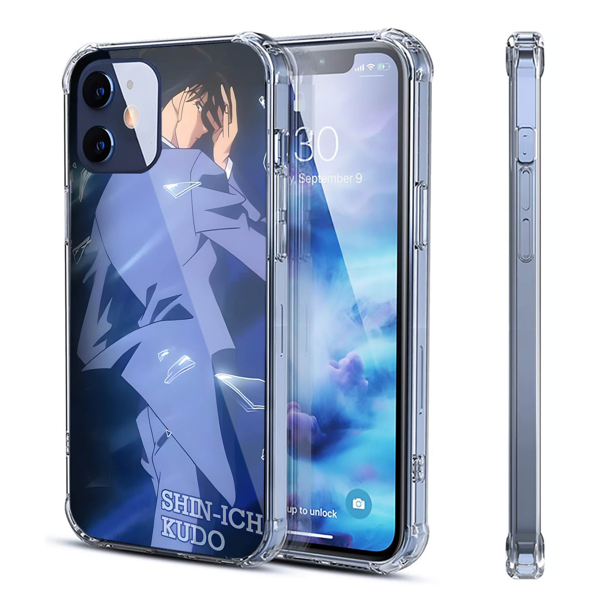 （画像用） 名探偵コナン Detective Conan 【iPhone 12シリーズ対応】透明スマホケース（クリアソフトケース）